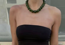 Load image into Gallery viewer, Emerald Jade Power Beaded Necklace