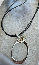 Load image into Gallery viewer, Minimalist Geometric Silver Pendant Necklace