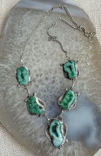 Load image into Gallery viewer, Handcrafted Sterling Silver Natural Green Gemstone Necklace
