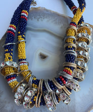 Load image into Gallery viewer, Multicolor Beaded and Crystal Statement Necklace