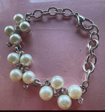 Load image into Gallery viewer, Amazonian Girl Pearl and Crystal Cluster Bracelet