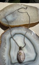 Load image into Gallery viewer, Rose Quartz Crystal Moon Necklace