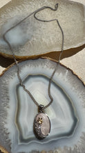 Load image into Gallery viewer, Rose Quartz Crystal Moon Necklace