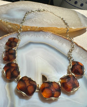 Load image into Gallery viewer, Amber Tortoise Statement Necklace