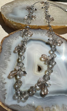 Load image into Gallery viewer, Crystal Flower Statement Necklace