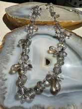 Load image into Gallery viewer, Crystal Flower Statement Necklace