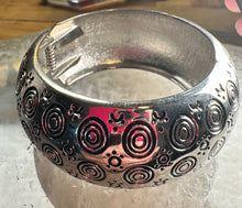 Load image into Gallery viewer, Cosmic Vibes Silver Bangle Bracelet