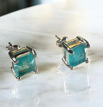 Load image into Gallery viewer, Ocean Sparks Paraiba Stud Earrings