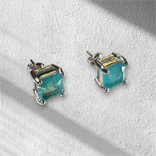 Load image into Gallery viewer, Ocean Sparks Paraiba Stud Earrings