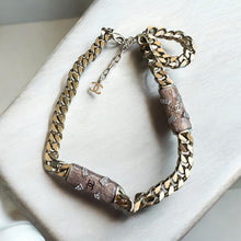 Load image into Gallery viewer, Chanel Golden and Pink Vintage Necklace