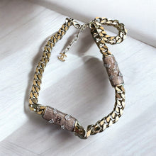 Load image into Gallery viewer, Chanel Golden and Pink Vintage Necklace