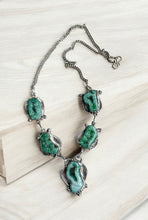 Load image into Gallery viewer, Handcrafted Sterling Silver Natural Green Gemstone Necklace