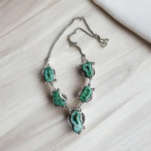 Load image into Gallery viewer, Handcrafted Sterling Silver Natural Green Gemstone Necklace