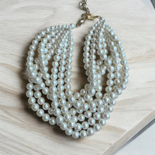 Load image into Gallery viewer, Luxury Multi Strand Pearl Statement Necklace