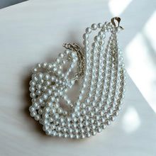 Load image into Gallery viewer, Luxury Multi Strand Pearl Statement Necklace
