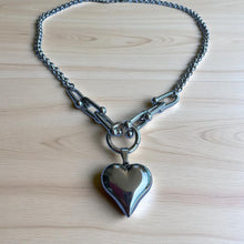 Load image into Gallery viewer, Silver Heart Pendant Necklace