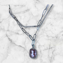 Load image into Gallery viewer, Silver and Pink Pendant Necklace