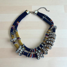 Load image into Gallery viewer, Multicolor Beaded and Crystal Statement Necklace