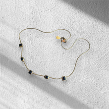 Load image into Gallery viewer, Midnight River Station Necklace - Obsidian Dreams