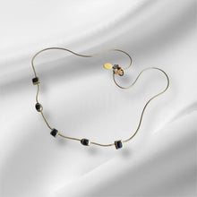 Load image into Gallery viewer, Midnight River Station Necklace - Obsidian Dreams