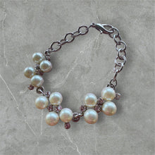 Load image into Gallery viewer, Amazonian Girl Pearl and Crystal Cluster Bracelet