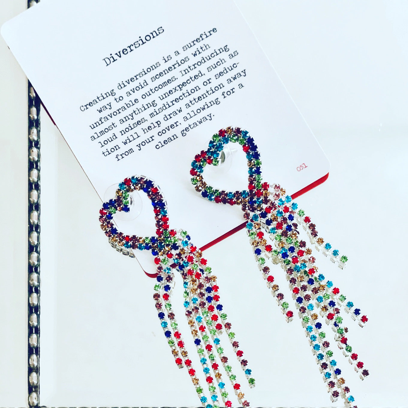 Rhinestone Heart Earrings