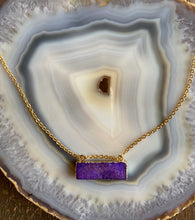 Load image into Gallery viewer, Druzy Bar Necklace