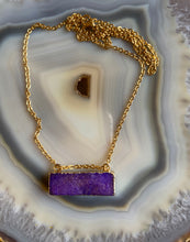 Load image into Gallery viewer, Druzy Bar Necklace
