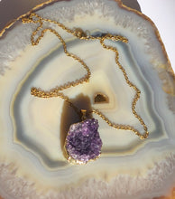 Load image into Gallery viewer, Druzy Amethyst Necklace