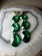 Load image into Gallery viewer, Green Statement Earrings