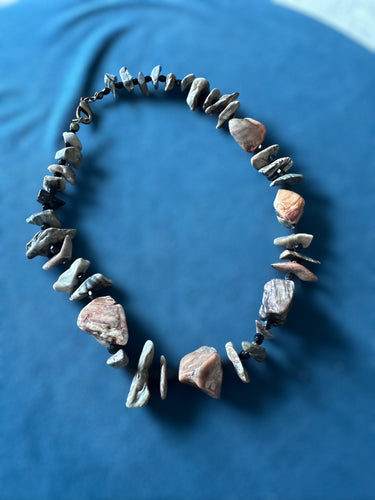 Natural Brown Stone Statement Necklace