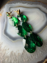 Load image into Gallery viewer, Green Statement Earrings
