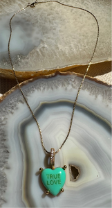 True Love and Hug Me pendant Necklace
