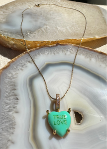 True Love and Hug Me pendant Necklace