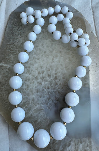Elegant White Beaded Necklace