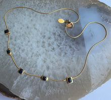 Load image into Gallery viewer, Midnight River Station Necklace - Obsidian Dreams