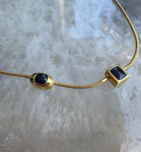 Load image into Gallery viewer, Midnight River Station Necklace - Obsidian Dreams