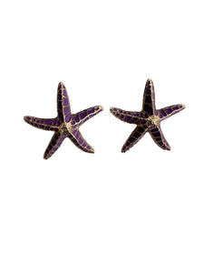 Starfish Golden Statement Necklace and Earrings