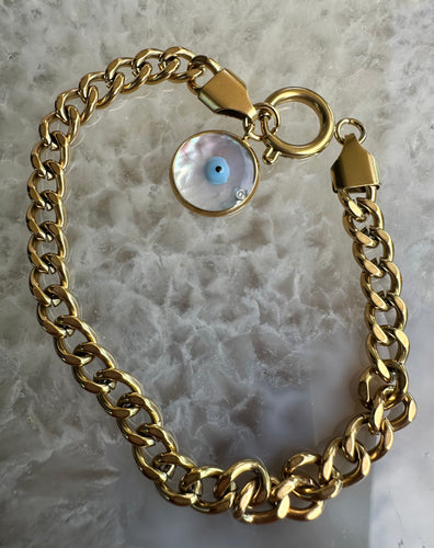 Evil Eye Golden Bracelet