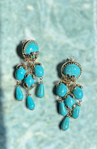 Turquoise Statement Earrings