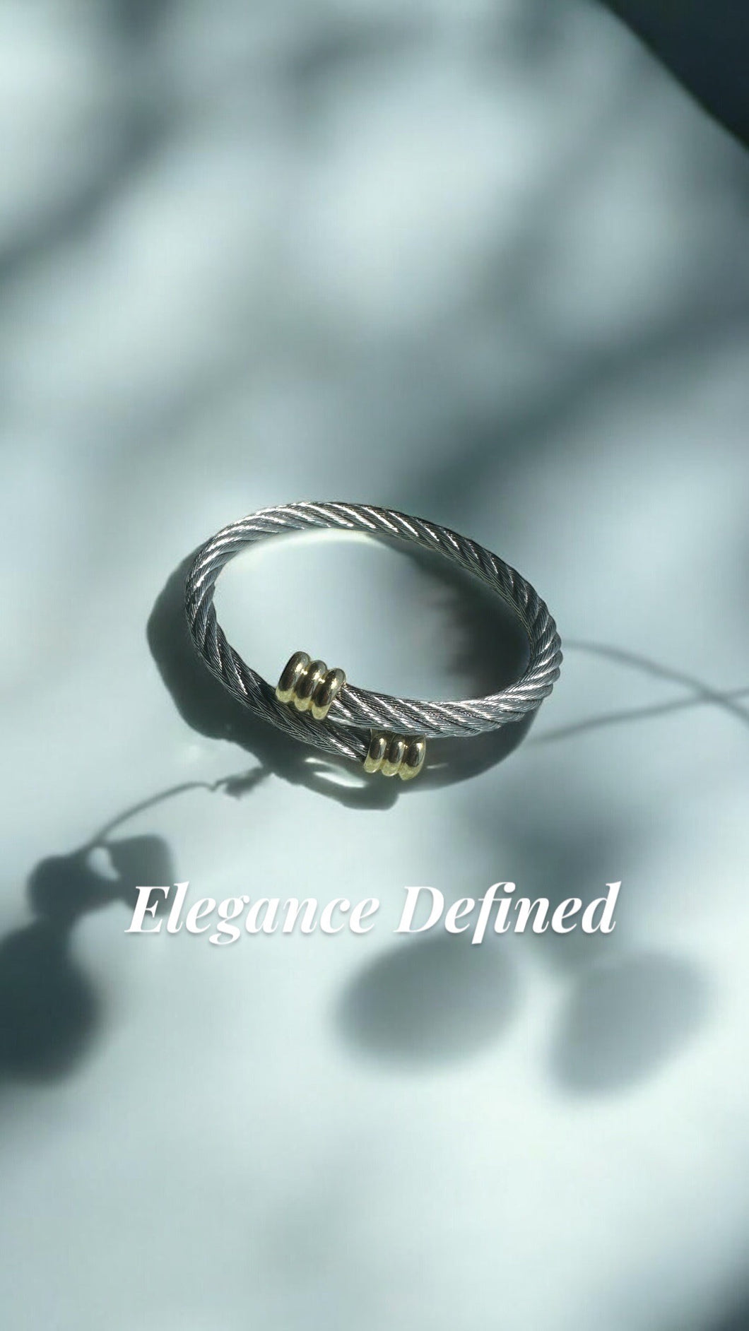 Silver and Golden Wired Bracelet