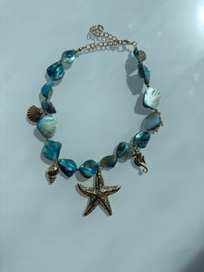 Blue Starfish Necklace