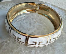 Load image into Gallery viewer, White and Gold Enamel Bracelet