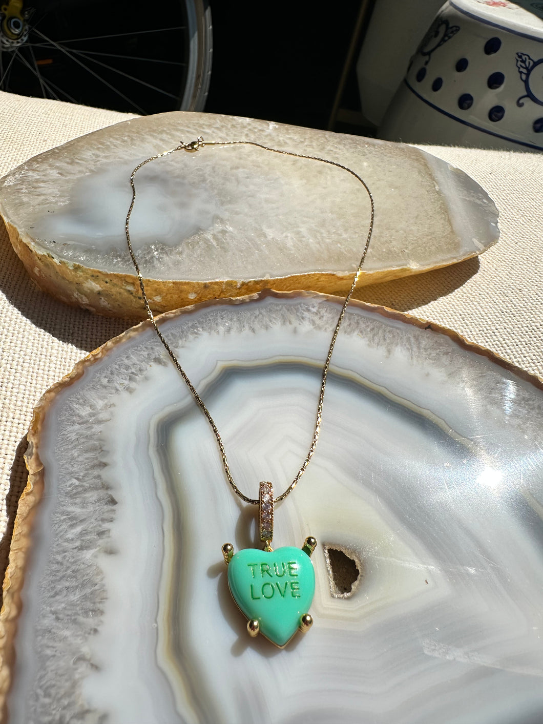 True Love and Hug Me pendant Necklace