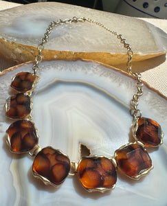 Amber Tortoise Statement Necklace