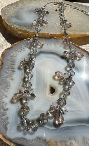 Crystal Flower Statement Necklace