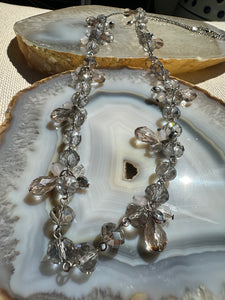 Crystal Flower Statement Necklace