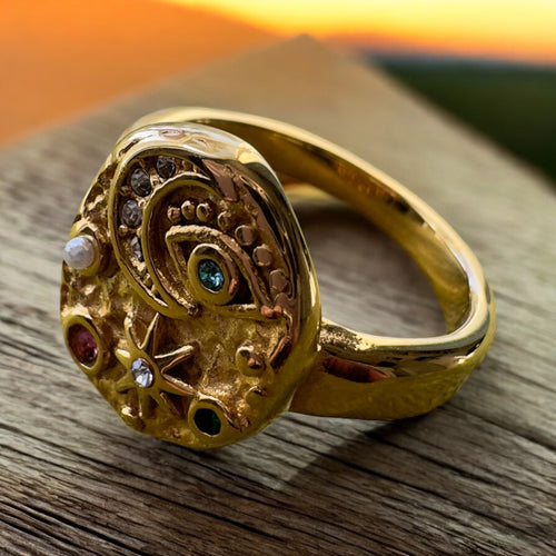 Golden Round Ring