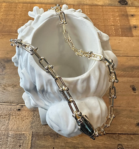Golden Orbit Link Chain Necklace