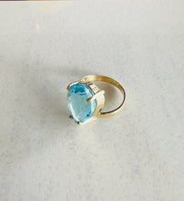 Load image into Gallery viewer, Gold Aquamarine RIng